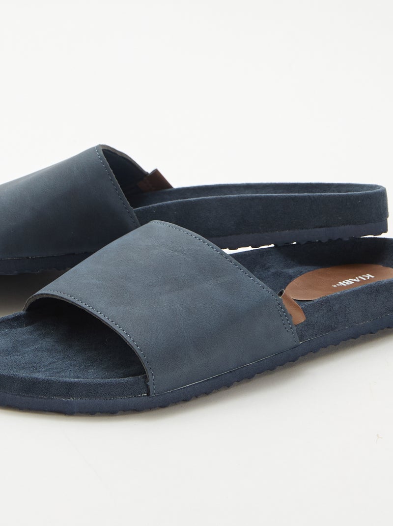 Mules à une bride Bleu - Kiabi