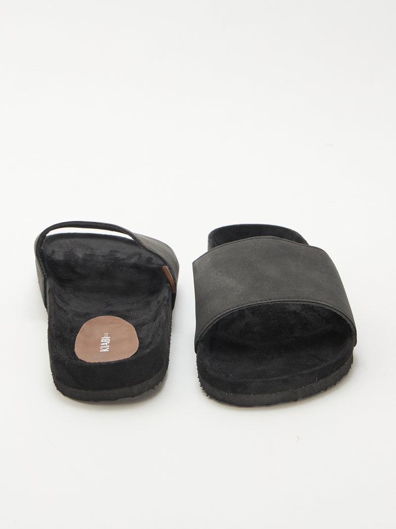 Mules à une bride Noir - Kiabi
