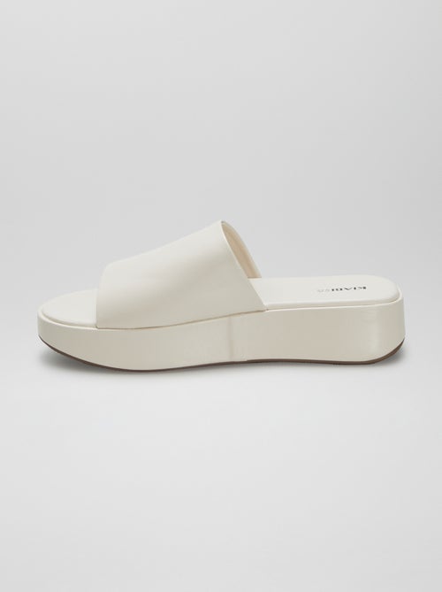 Mules compensées en simili - Kiabi
