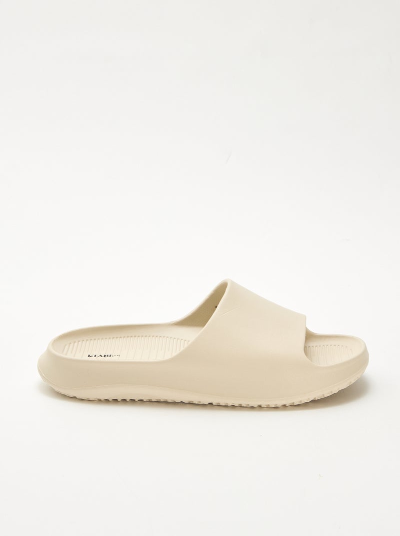 Mules de piscine compensées Blanc - Kiabi