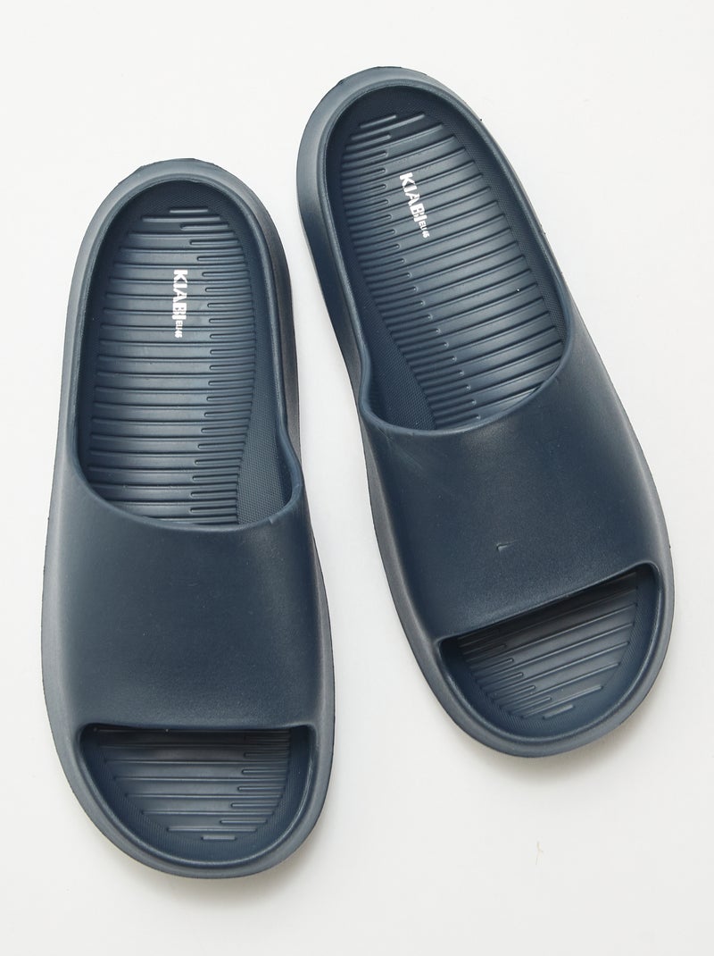 Mules de piscine compensées Bleu - Kiabi