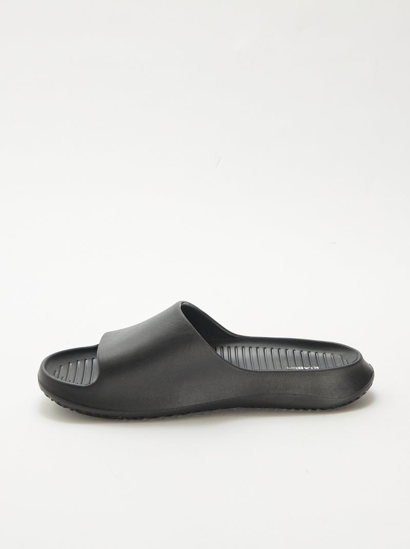 Mules de piscine compensées Noir - Kiabi