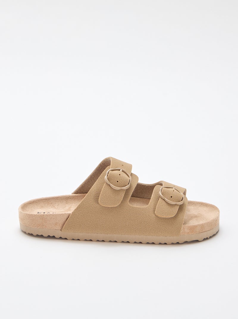 Mules double bride Beige - Kiabi