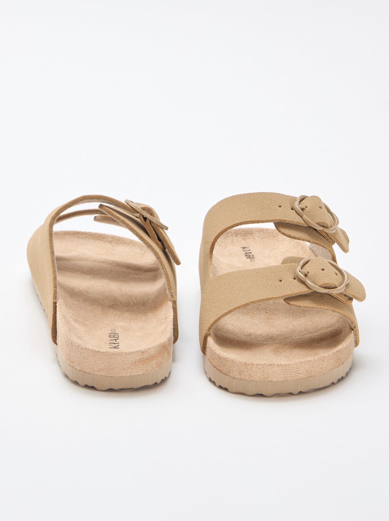 Mules double bride Beige - Kiabi