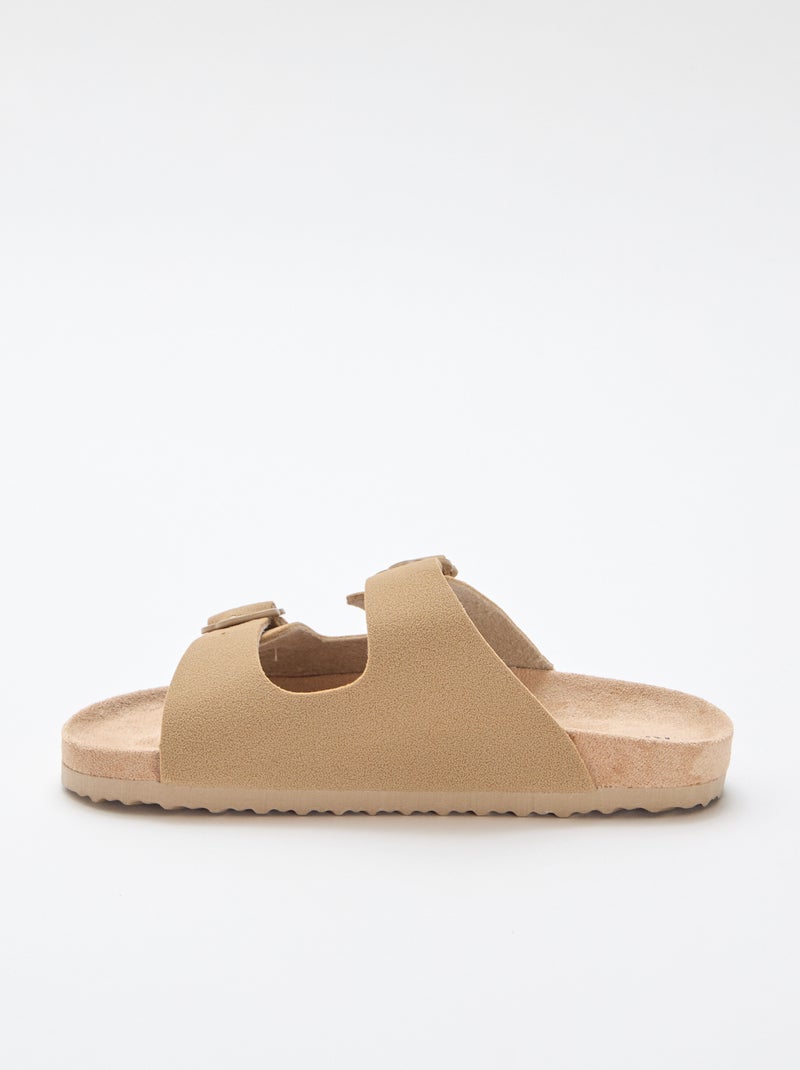 Mules double bride Beige - Kiabi