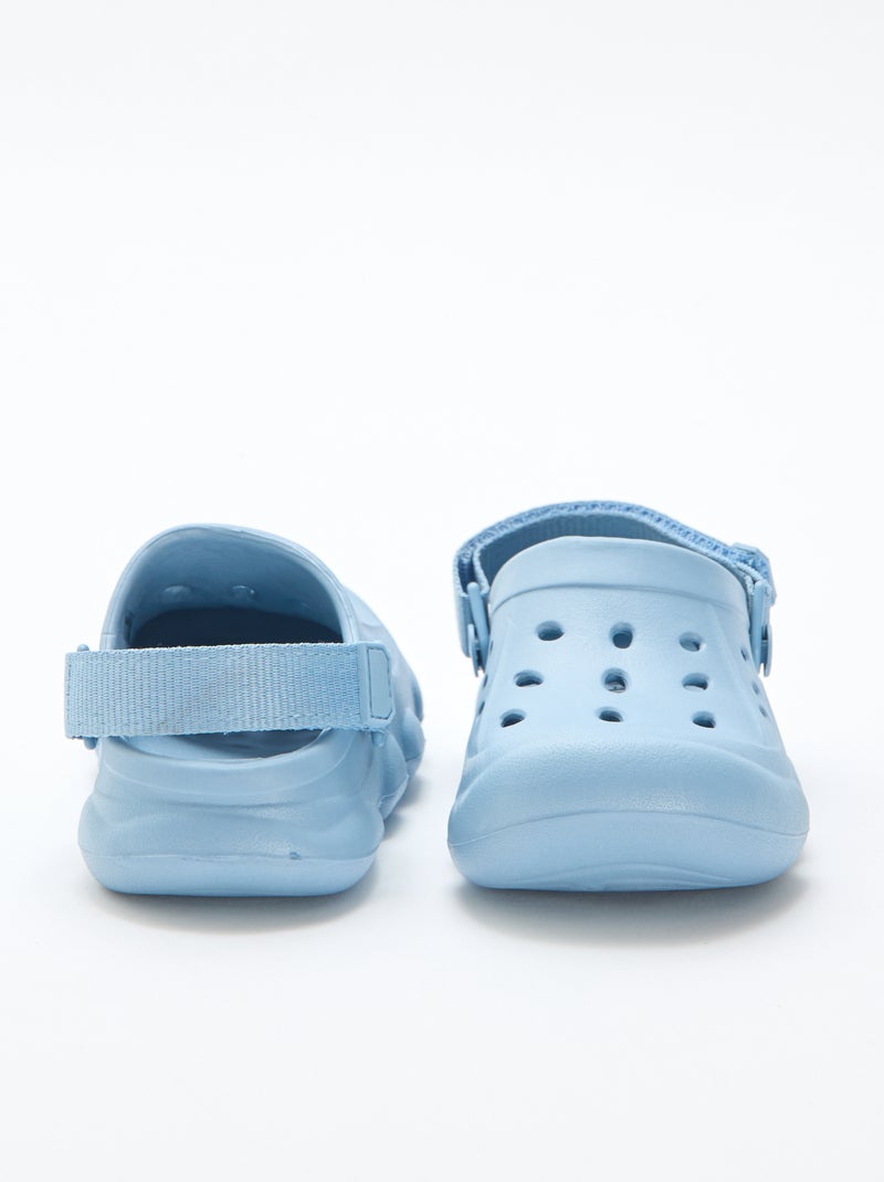 Mules fermées de plage unie Bleu - Kiabi