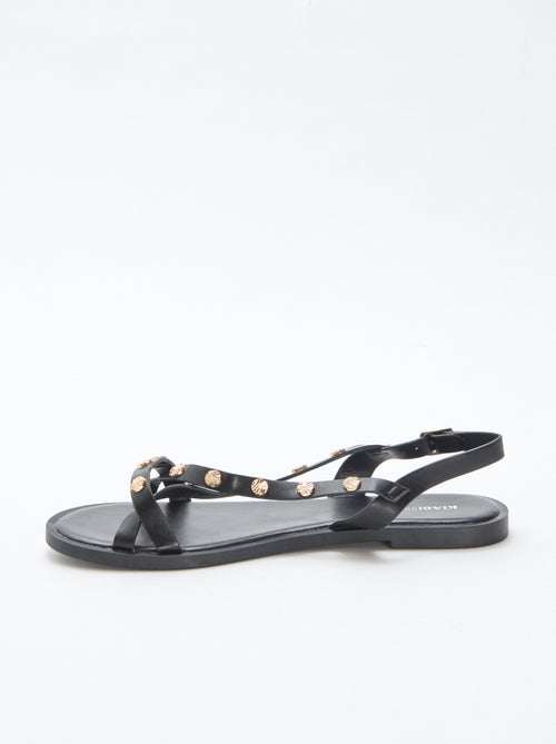 Mules multi-fascette con borchie brillanti - Kiabi