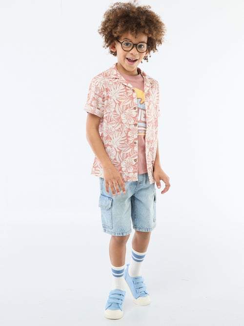 Multi-pocket denim shorts - Kiabi