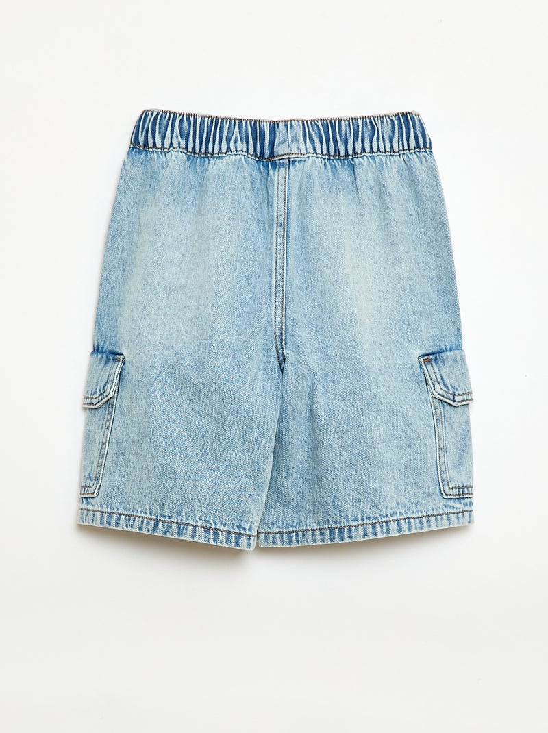 Multi-pocket denim shorts Blue - Kiabi