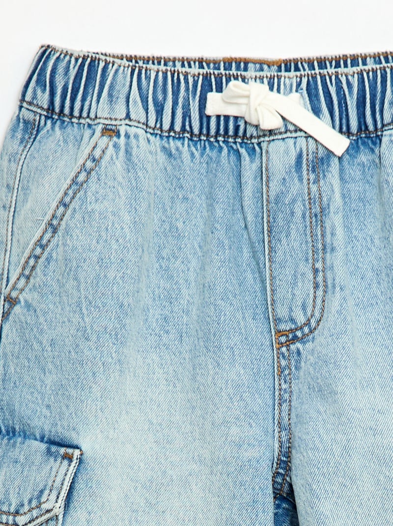 Multi-pocket denim shorts Blue - Kiabi