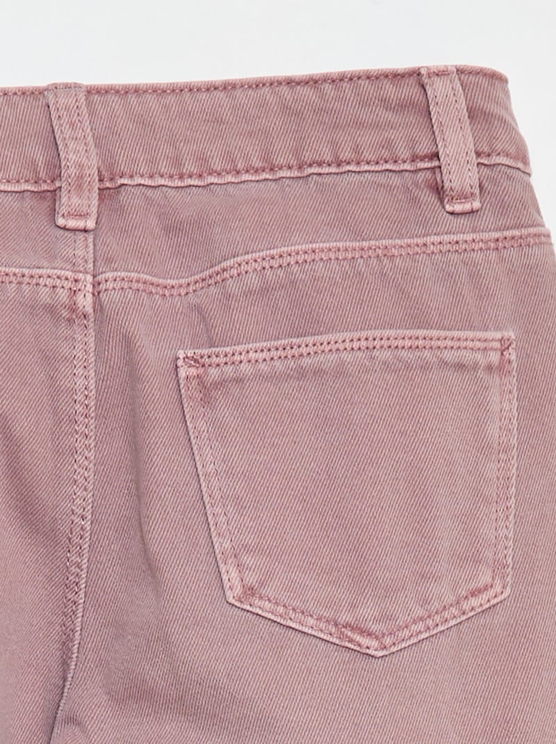 Multi-Pocket Denim Trousers Purple - Kiabi