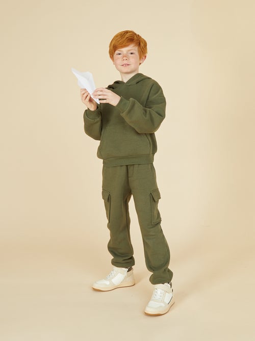 Multi-pocket sweatshirt fabric joggers - Kiabi