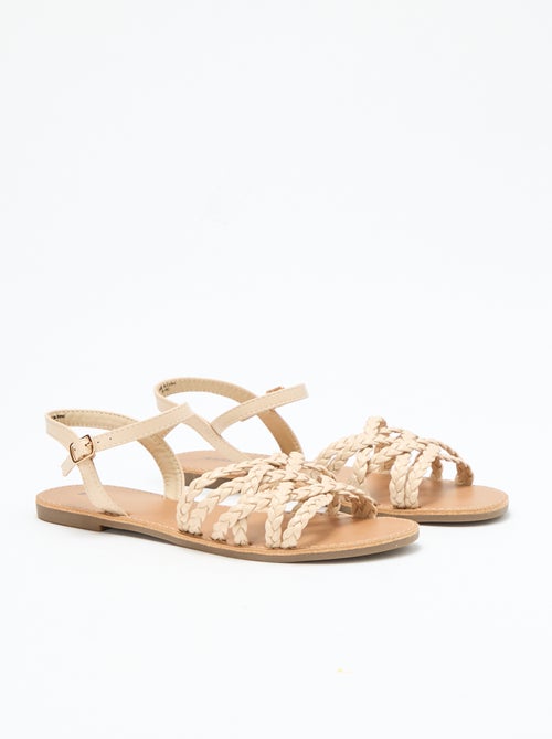 Multi-Strap Braided Sandals - Kiabi