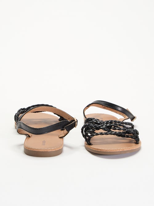 Multi-Strap Braided Sandals - Kiabi