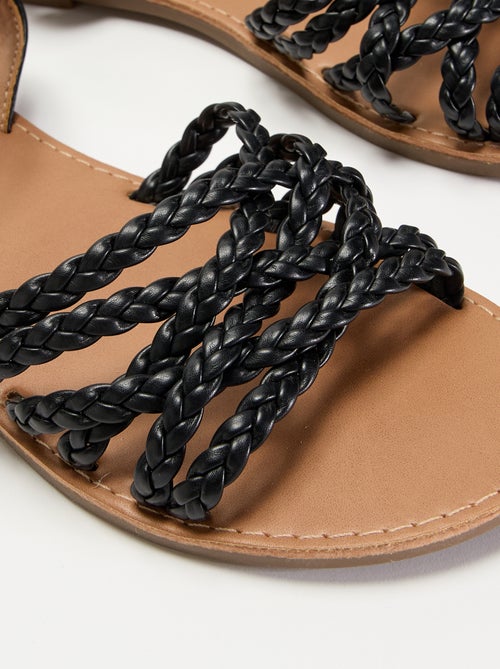 Multi-Strap Braided Sandals - Kiabi