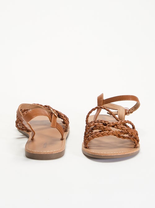 Multi-Strap Braided Sandals - Kiabi