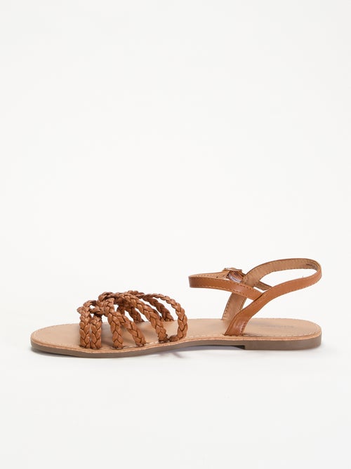 Multi-Strap Braided Sandals - Kiabi