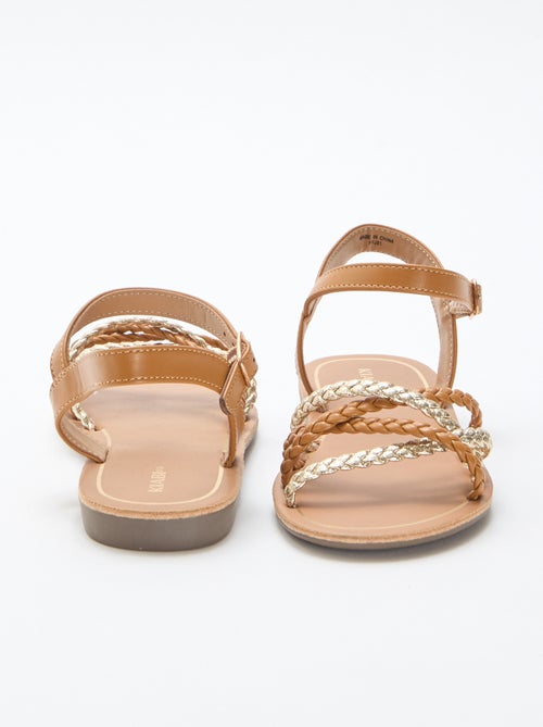 Multi-Strap Braided Sandals - Kiabi