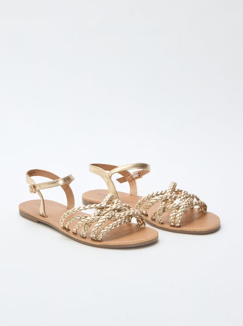 Multi-Strap Braided Sandals - Kiabi