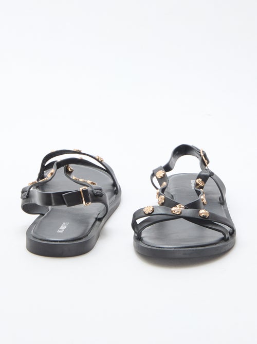 Multi-Strap Mules with Sparkling Studs - Kiabi