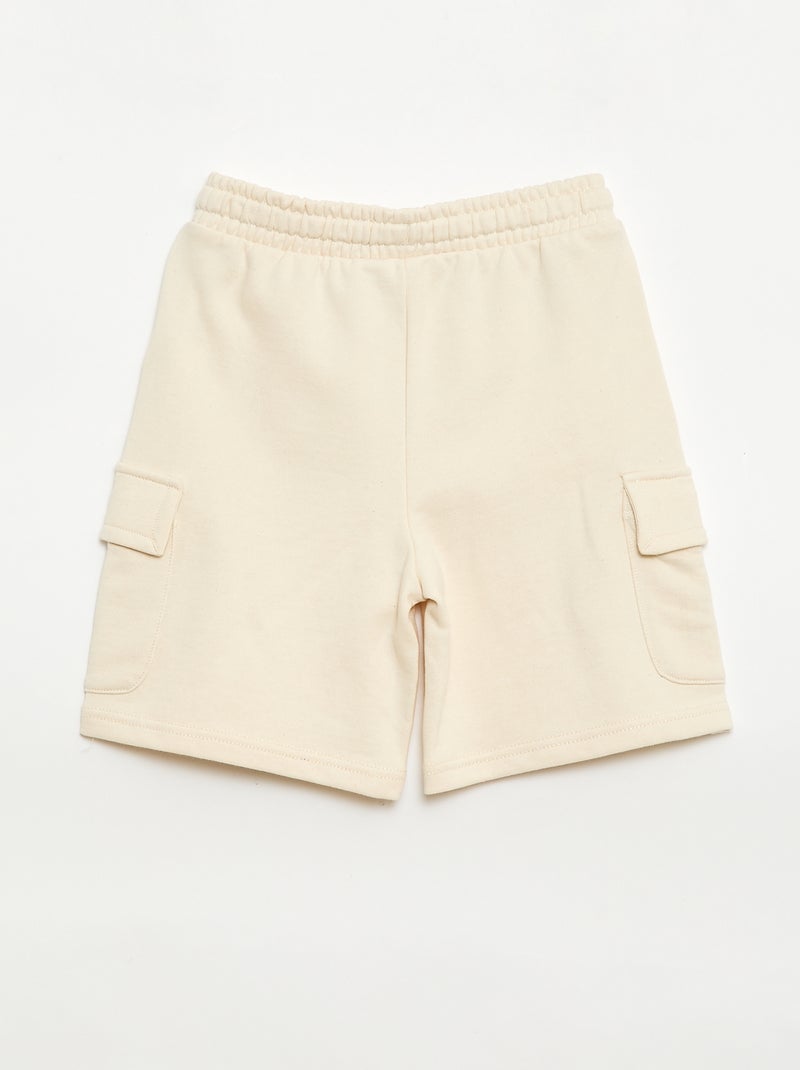 Multipocket-Fleece-Shorts Beige - Kiabi