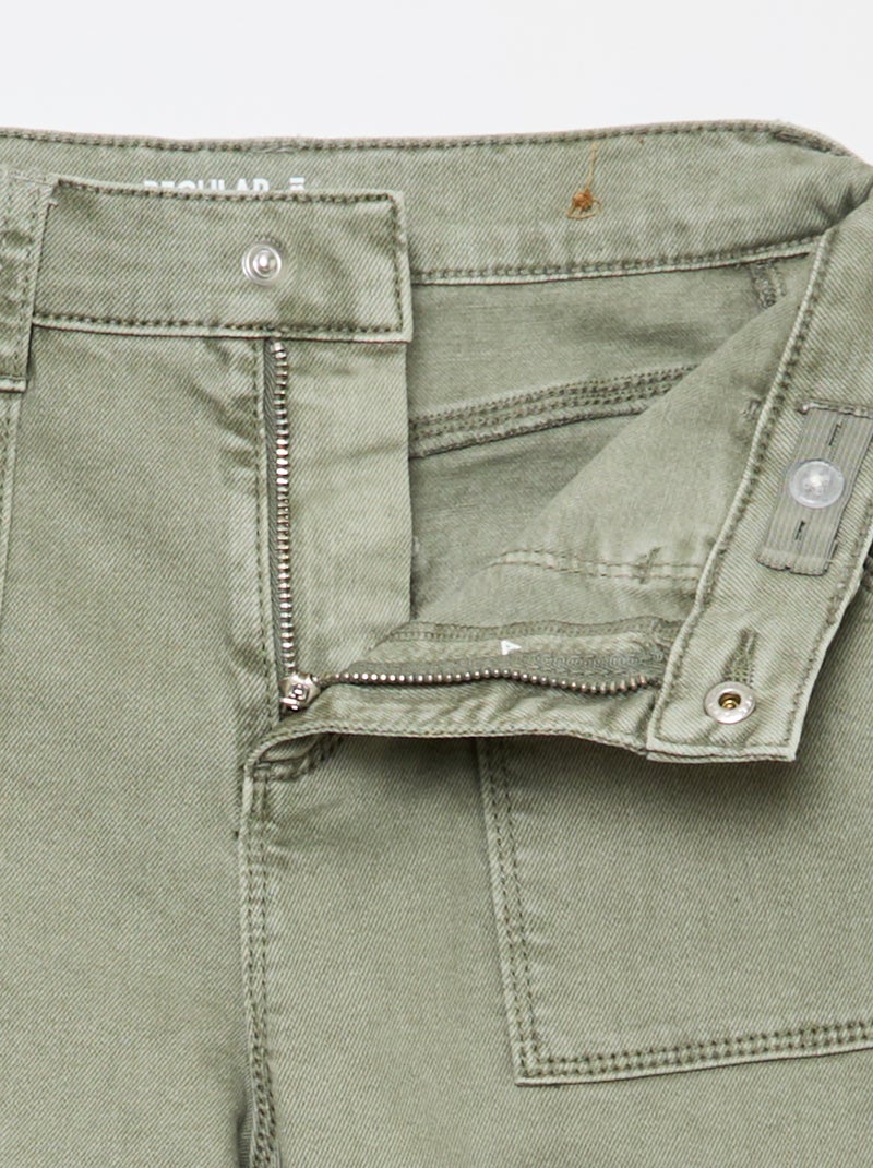 Multipocket-Hose – Extra bequemer Schnitt Grün - Kiabi