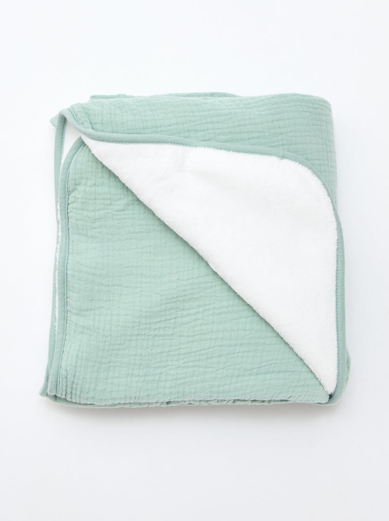 Muslin Cotton Swaddle Blanket Blue - Kiabi