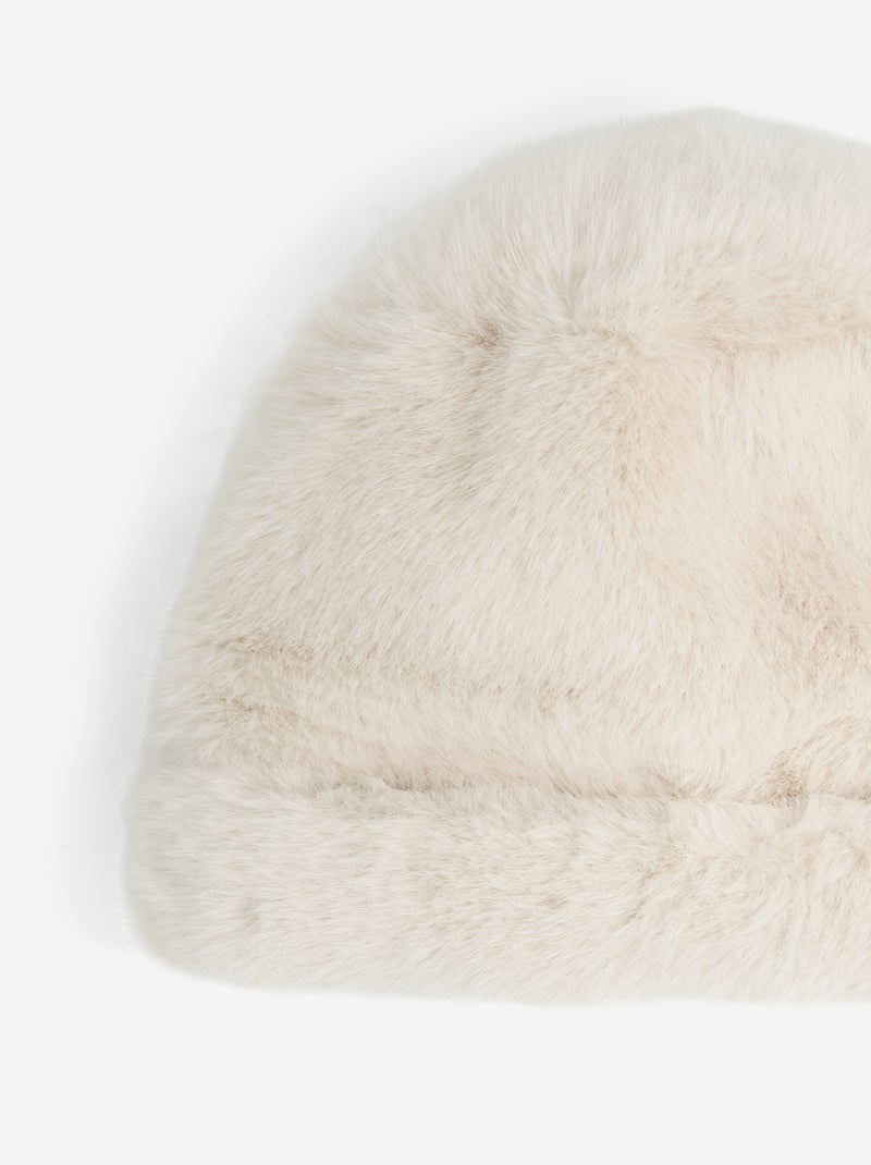Mütze aus Kunstfell Beige - Kiabi