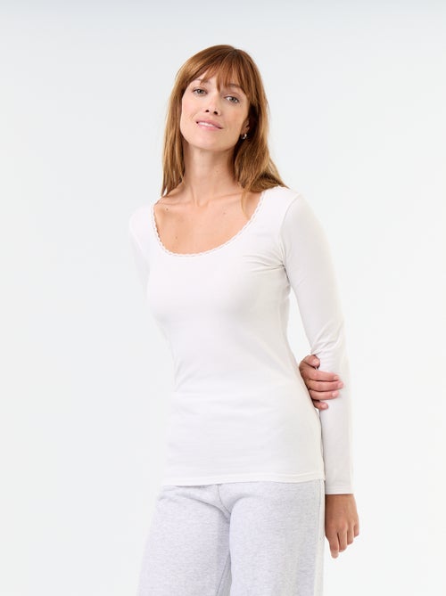 Nachtshirt-Set mit Rundhalsausschnitt und Spitze - Kiabi
