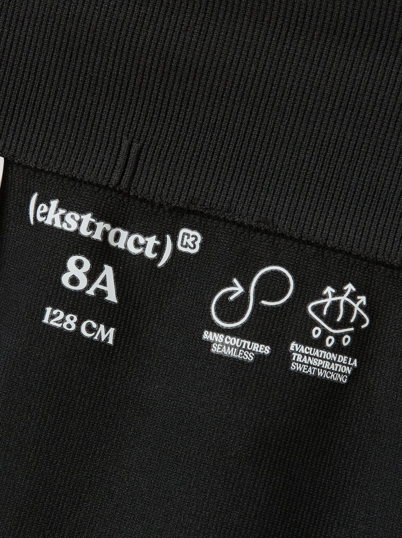 Nahtlose Sport-Radlerhose - (ekstract) Noir - Kiabi