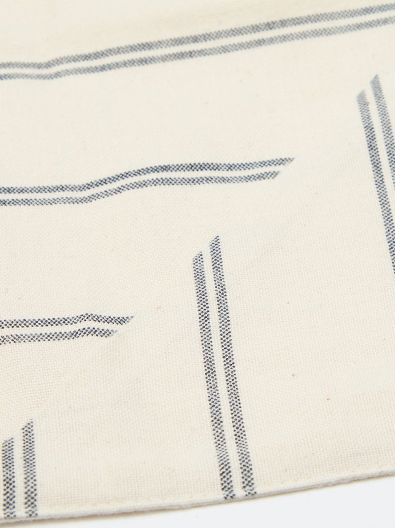 Nappe à rayures en coton (150x150 cm) - Kiabi Home Beige - Kiabi