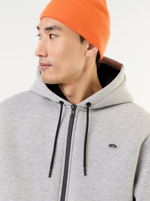 Neopren-Kapuzen-Sweatshirt mit Reissverschluss - Kiabi