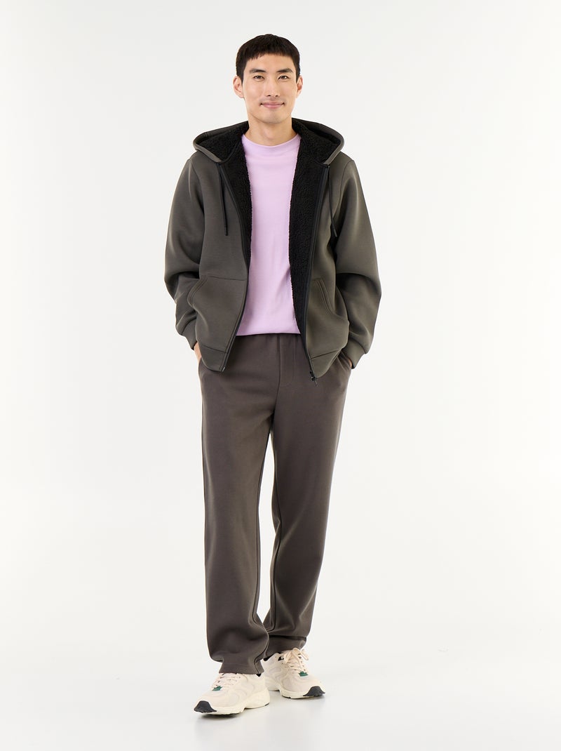 Neoprene Zip-Up Hoodie Khaki - Kiabi