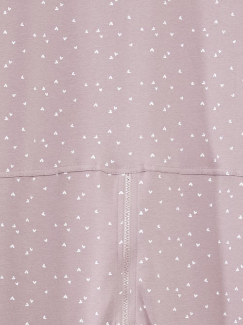 Night Jumpsuit with Zipper Opening - Easy-Wear Collection - Kiabi