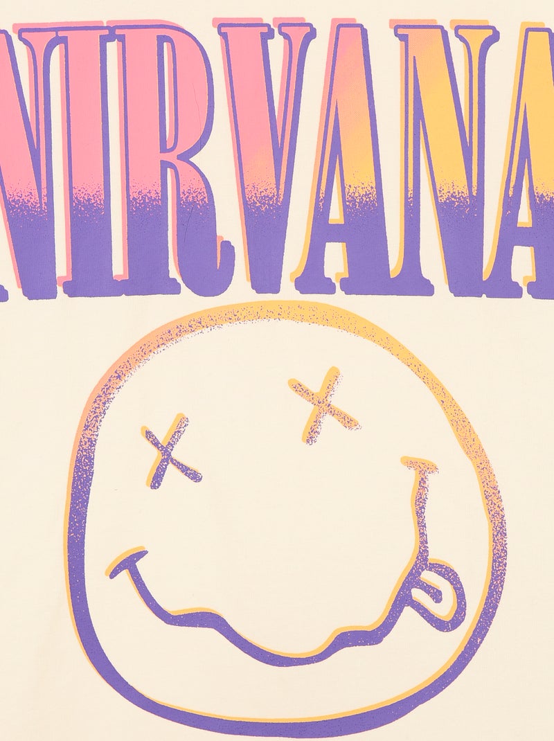 Nirvana Short-Sleeve T-Shirt White - Kiabi