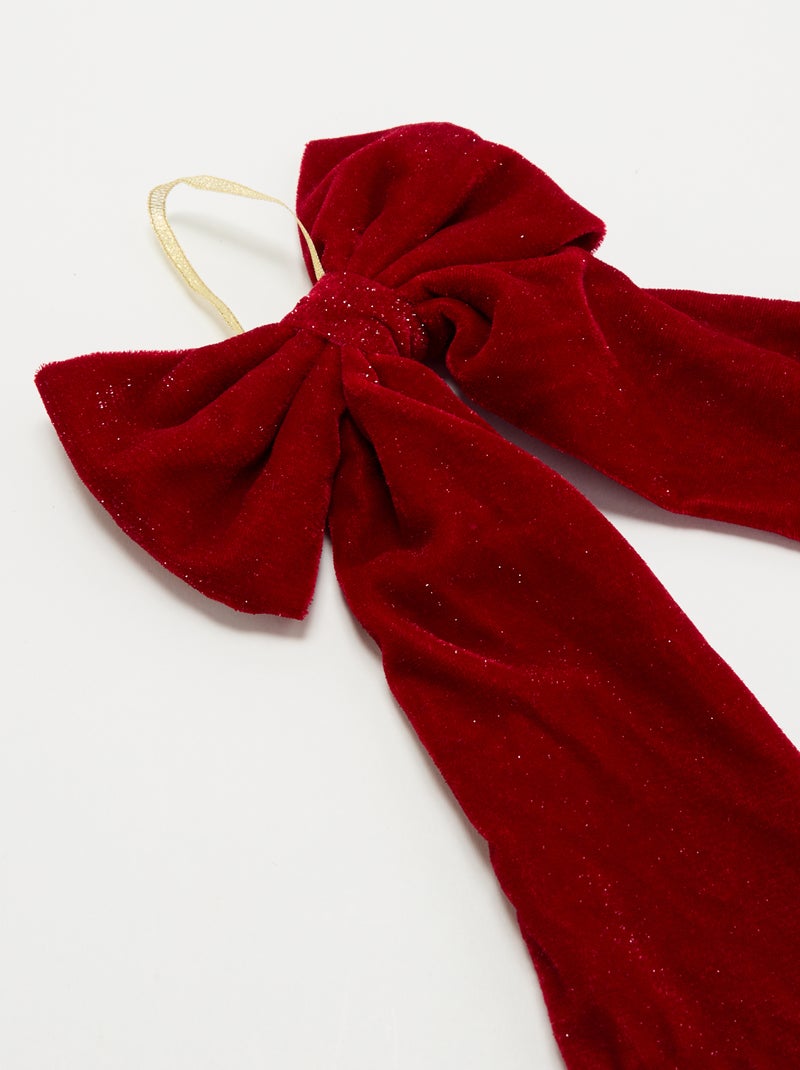 Nœud pailleté en textile Rouge - Kiabi