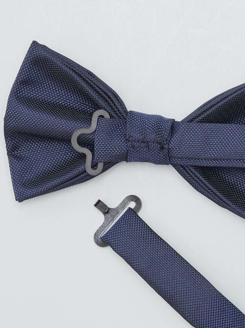 Noeud papillon texturé Bleu marine - Kiabi