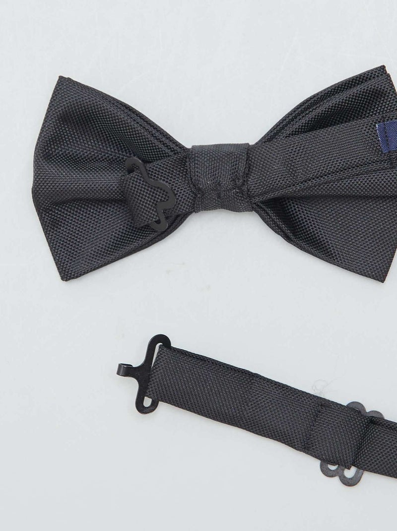 Noeud papillon texturé Noir - Kiabi