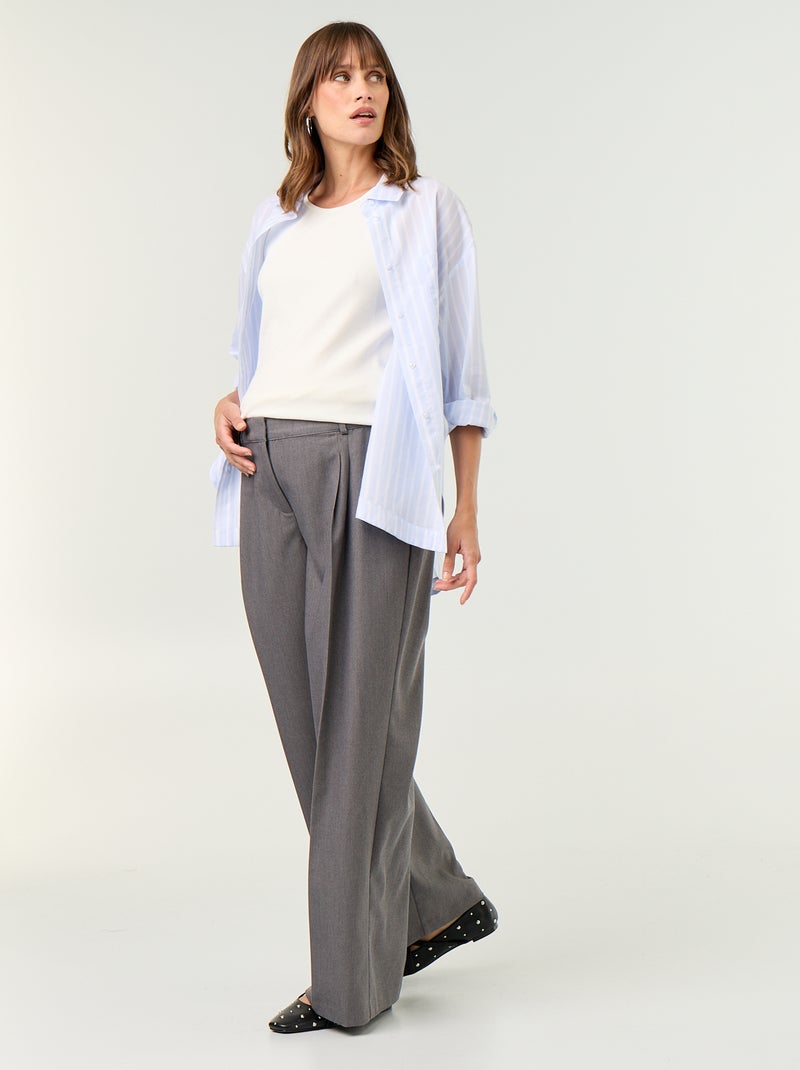 Nursing blouse with side slit Blue - Kiabi