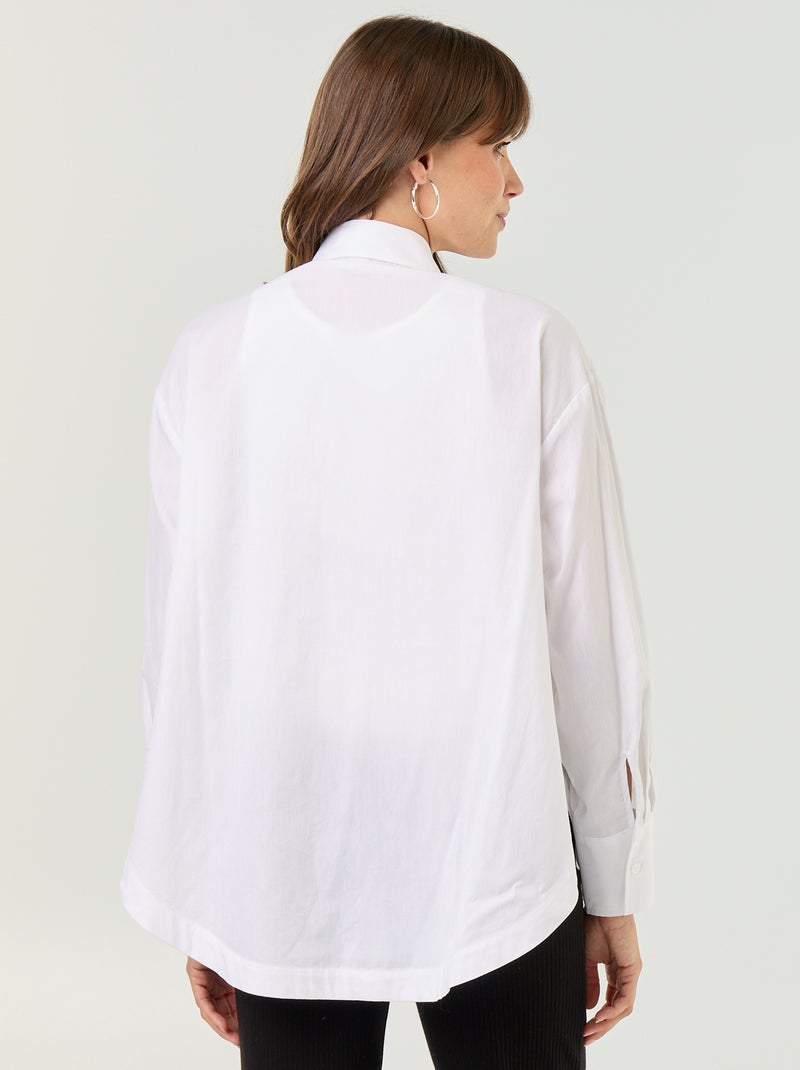 Nursing blouse with side slit White - Kiabi