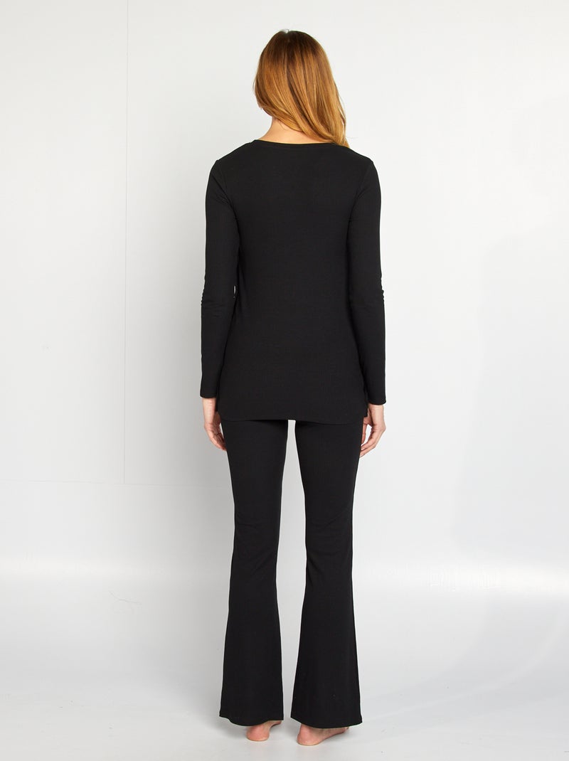Nursing T-shirt and Trousers Set - 2 Pieces BLACK - Kiabi