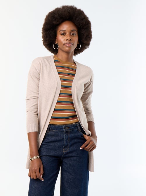 Offene Kurzstrickjacke aus Feinstrick - Kiabi Offene Kurzstrickjacke aus Feinstrick - Kiabi