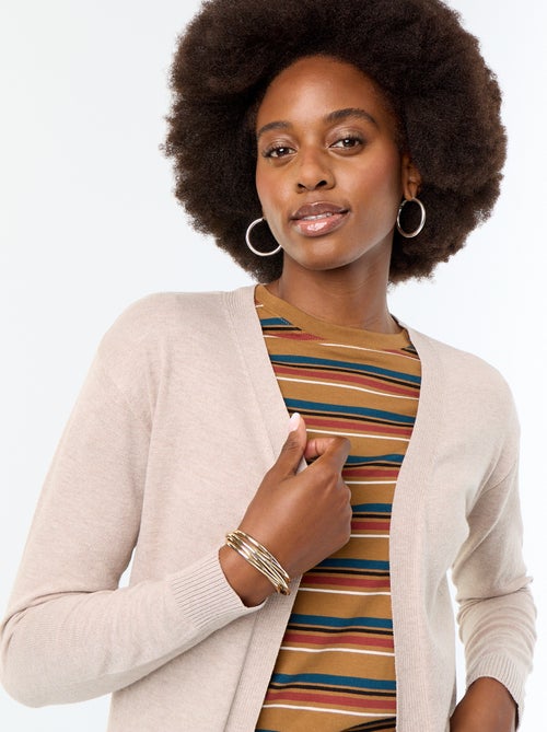 Offene Kurzstrickjacke aus Feinstrick - Kiabi Offene Kurzstrickjacke aus Feinstrick - Kiabi