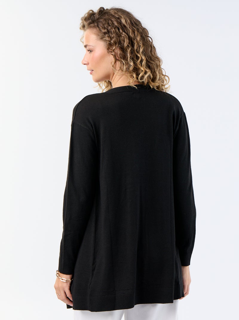 Offene Kurzstrickjacke aus Feinstrick Noir - Kiabi