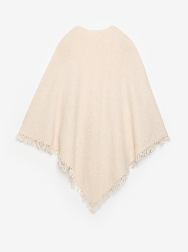 Offener, einfarbiger Poncho Beige - Kiabi