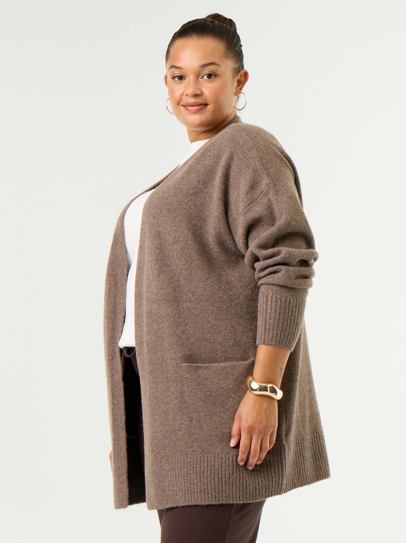 Offener langer Cardigan Marron - Kiabi