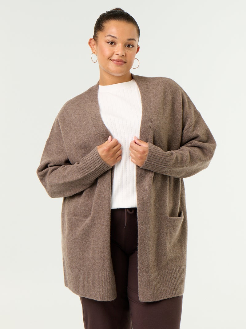 Offener langer Cardigan Marron - Kiabi