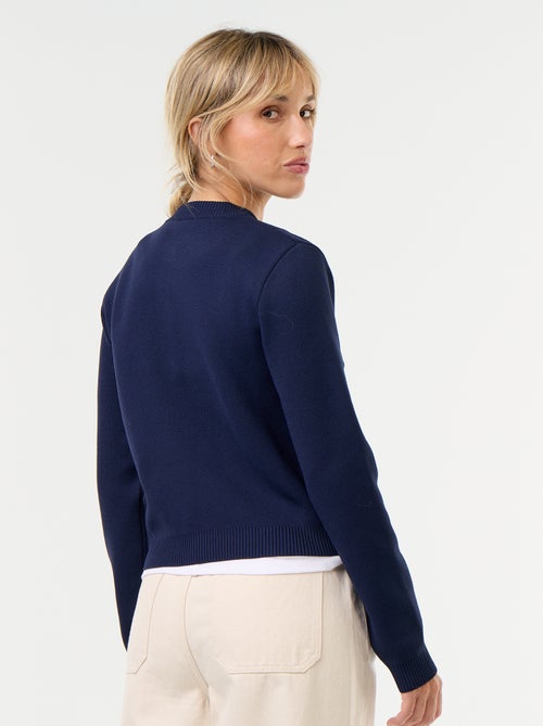 Officer-Style Cardigan with Decorative Braiding - Kiabi