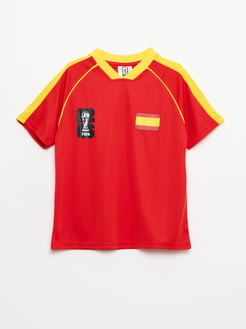Offiziell lizenziertes T-Shirt- und Short-Set der FIFA Fussball-Weltmeisterschaft 26™ - Frankreich Rot - Kiabi