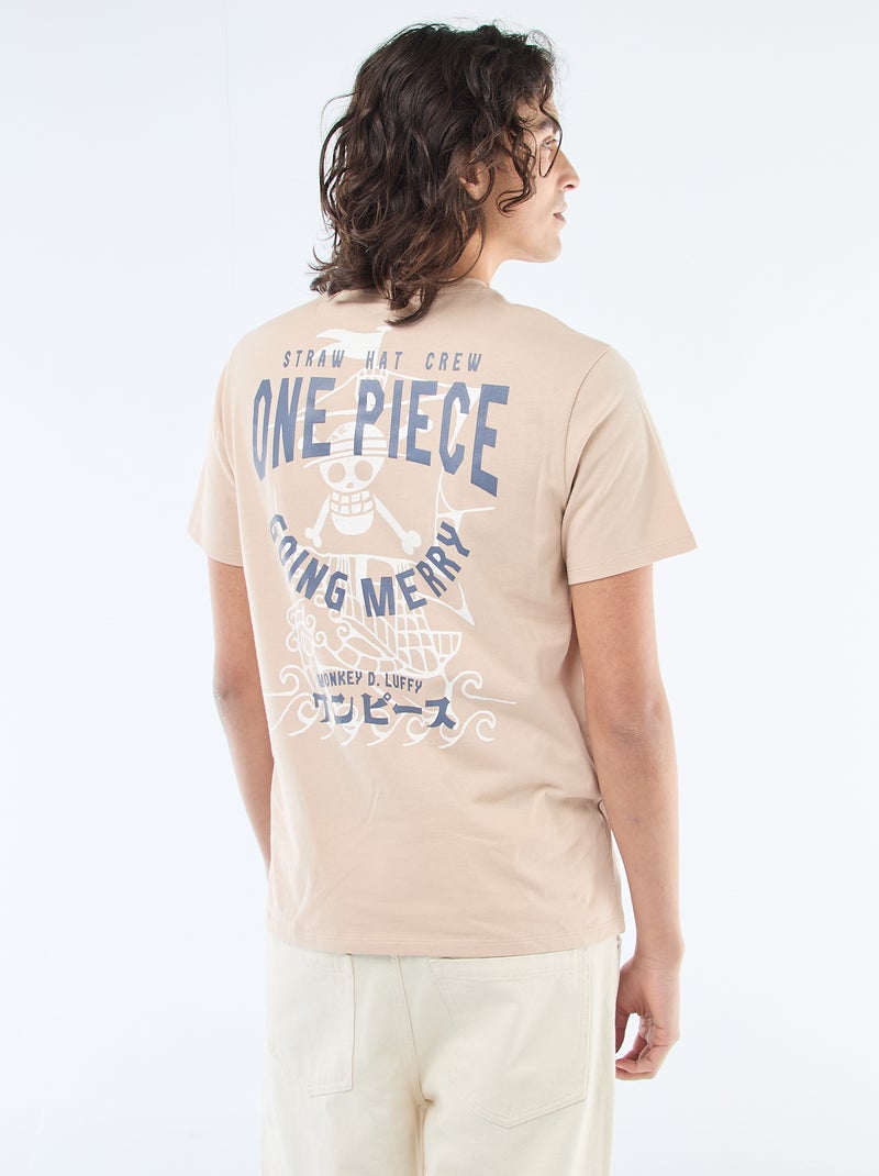 'One Piece' Print T-Shirt Beige - Kiabi